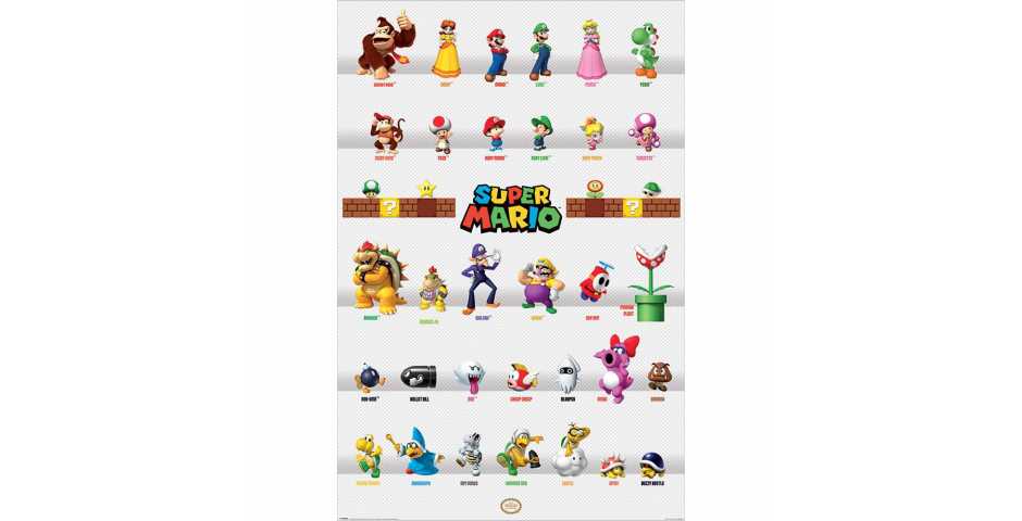 Постер Super Mario (Character Parade)